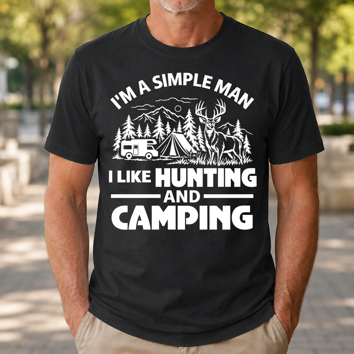 I Like Hunting And Camping - 4-TS2D-Black