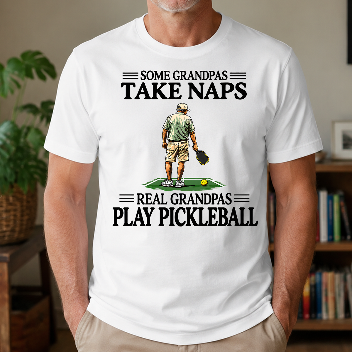 Real Grandpas Play Pickleball Vintage - 4-TS2D-White