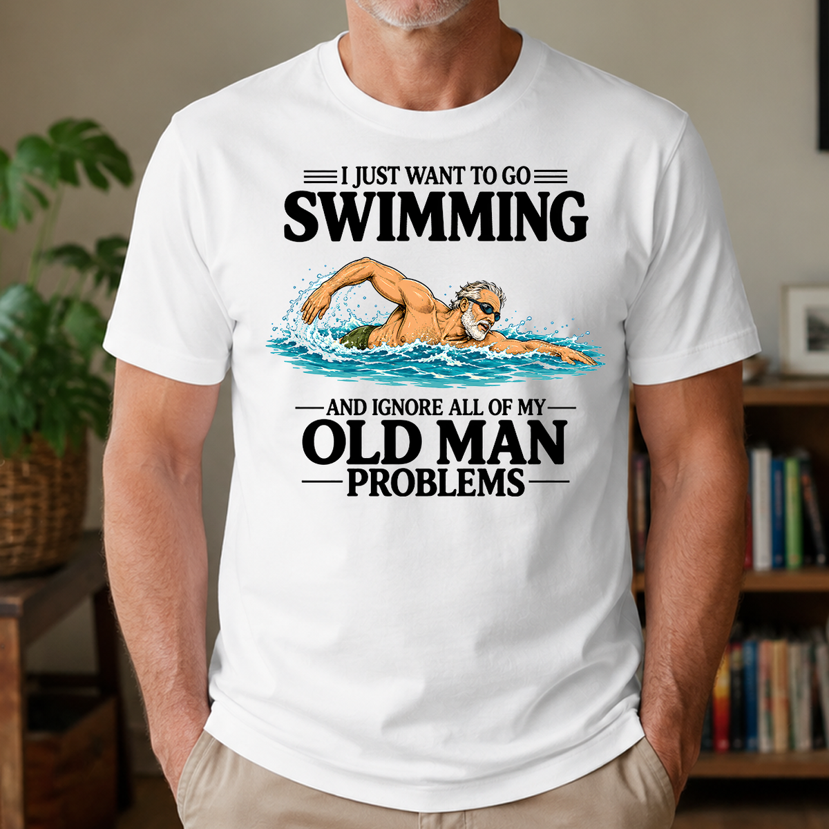 I Just Want To Go Swimming Vintage - 4-TS2D-White