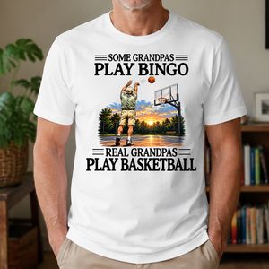 Some Grandpas Play Bingo Real Grandpas Play Basketball - 4-TS2D-White