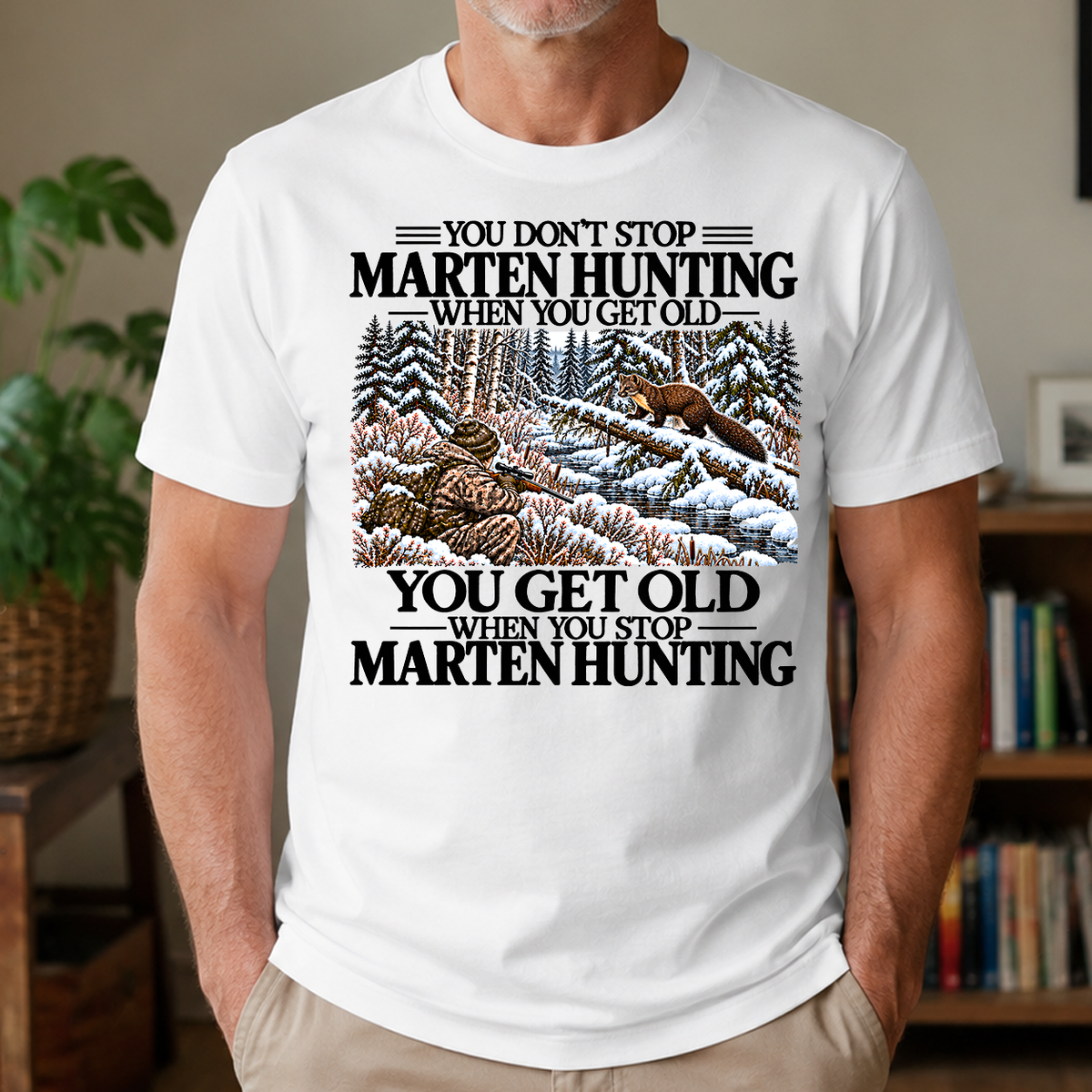 Don't Stop Marten Hunting Snow - 4-TS2D-White