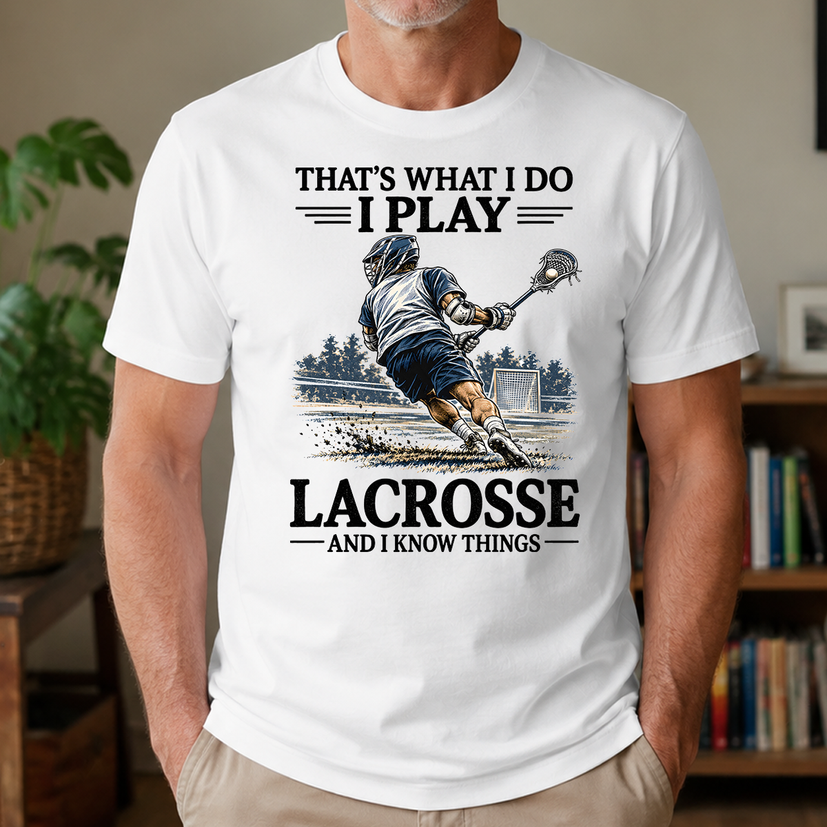 I Play Lacrosse And I Know Things - 4-TS2D-White