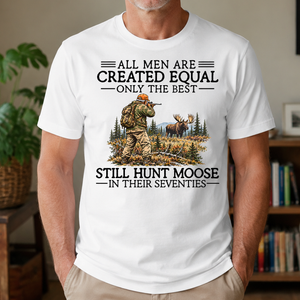 All Men Are Created Equal Moose Hunting 70s - 4-TS2D-White