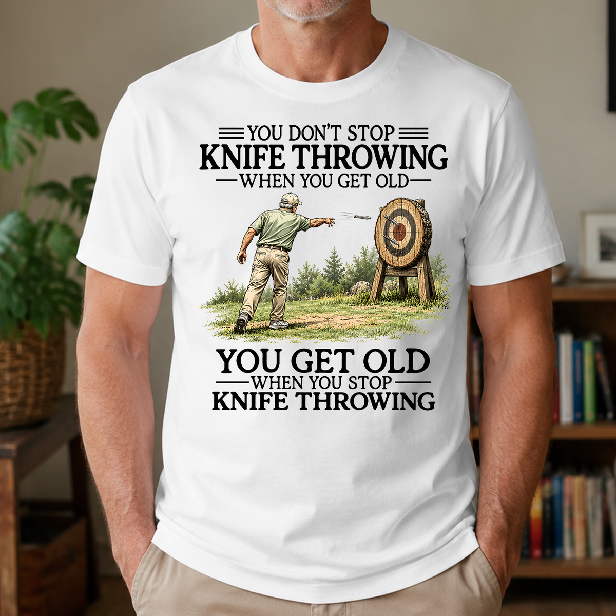 Don't Stop Knife Throwing - 4-TS2D-White