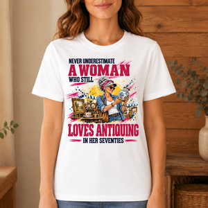 A Woman Still Loves Antiquing In Her 70s - 4-TS2D-White