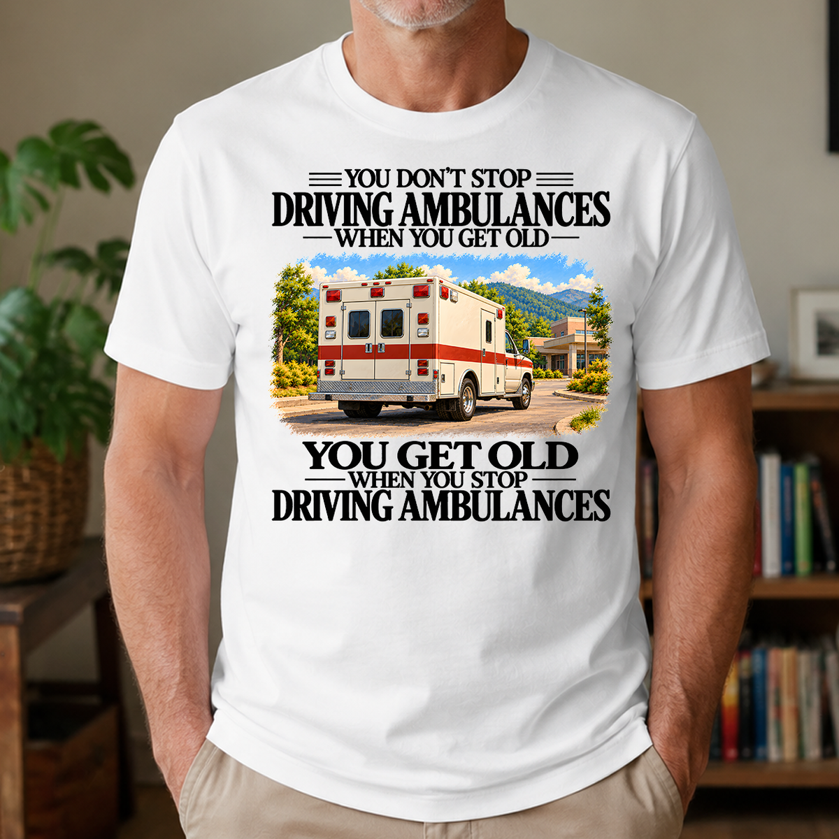 Don't Stop Driving Ambulances Vintage Art - 4-TS2D-White