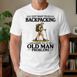 I Just Want To Go Backpacking Vintage - 4-TS2D-White