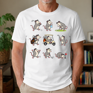 Funny Opossum Golf - 4-TS2D-White_7-TS2D-White