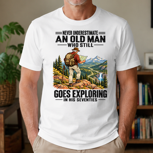 An Old Man Still Goes Exploring In His 70s - 4-TS2D-White