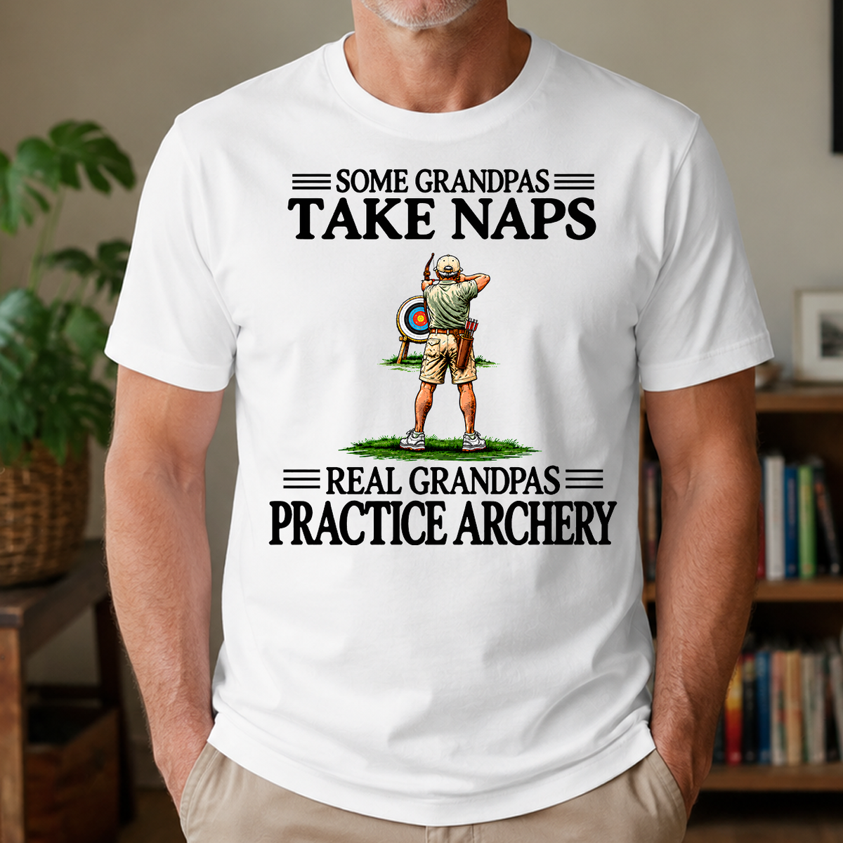 Real Grandpas Practice Archery - 4-TS2D-White