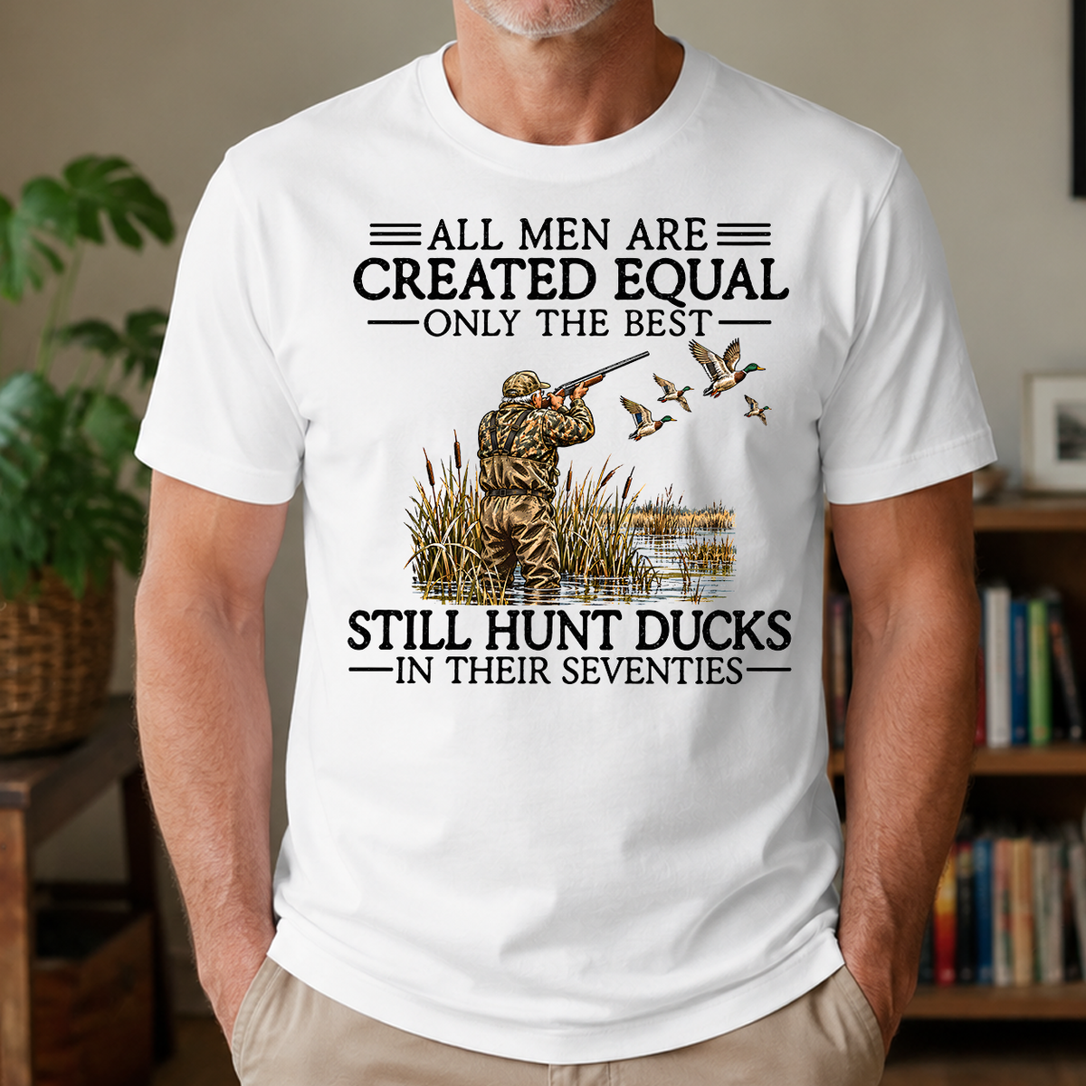 All Men Are Created Equal Duck Hunting 70s - 4-TS2D-White