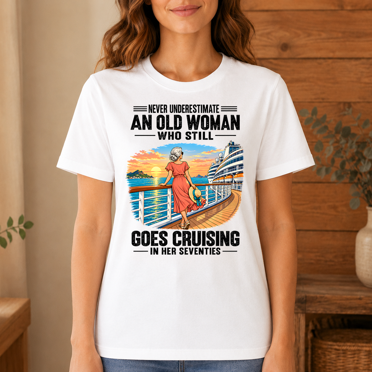 An Old Woman Still Goes Cruising In Her 70s - 4-TS2D-White