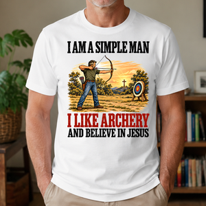 I Like Archery And Believe In Jesus - 4-TS2D-White