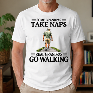 Real Grandpas Go Walking Vintage - 4-TS2D-White