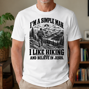 I like Hiking Believe In Jesus - 4-TS2D-White