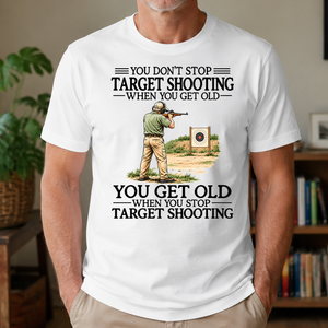 Don't Stop Target Shooting Vintage Art - 4-TS2D-White