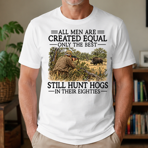 All Men Are Created Equal Hog Hunting 80s - 4-TS2D-White