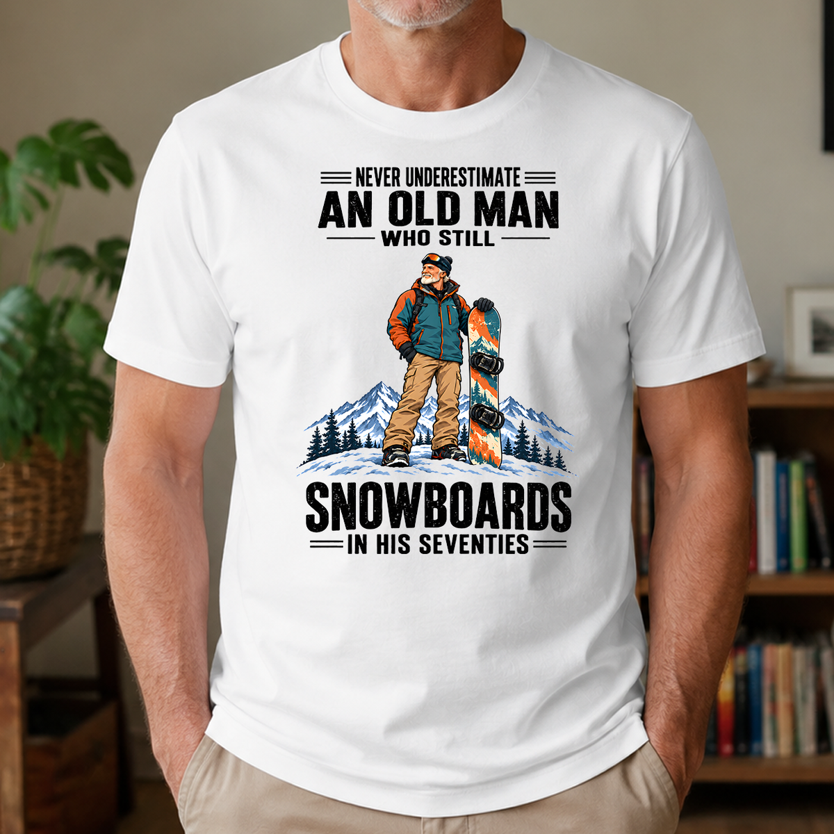 Never Underestimate An Old Man Snowboards In His 70s - 4-TS2D-White