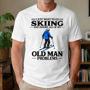 I Just Want To Go Skiing Vintage - 4-TS2D-White
