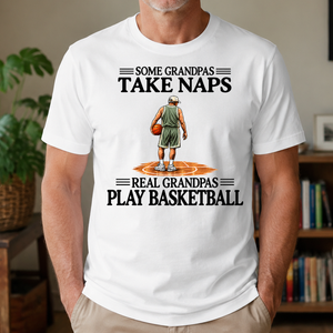 Real Grandpas Play Basketball Vintage - 4-TS2D-White