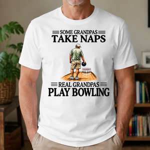 Real Grandpas Play Bowling Vintage - 4-TS2D-White