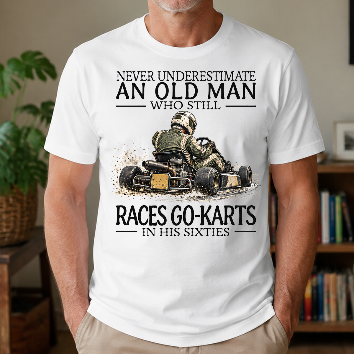 An Old Man Who Still Races Go-Karts In His Sixties - 4-TS2D-White