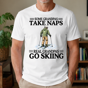Real Grandpas Go Skiing Vintage - 4-TS2D-White