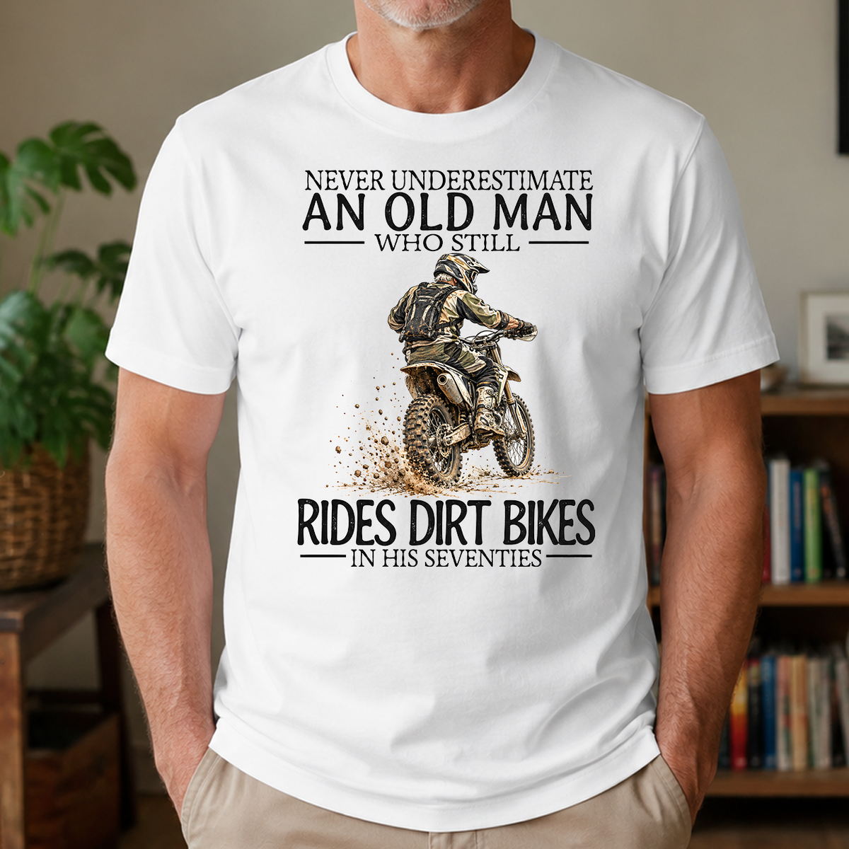 An Old Man Who Still Rides Dirt Bikes In His Seventies - 4-TS2D-White