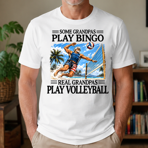 Some Grandpas Play Bingo Real Grandpas Play Volleyball - 4-TS2D-White