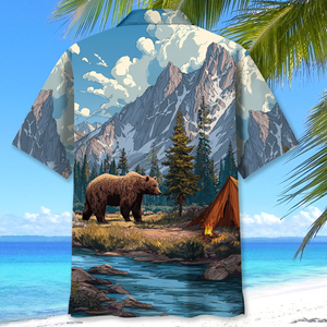 Wild Bear Camping Adventure 3D Hawaiian Shirt