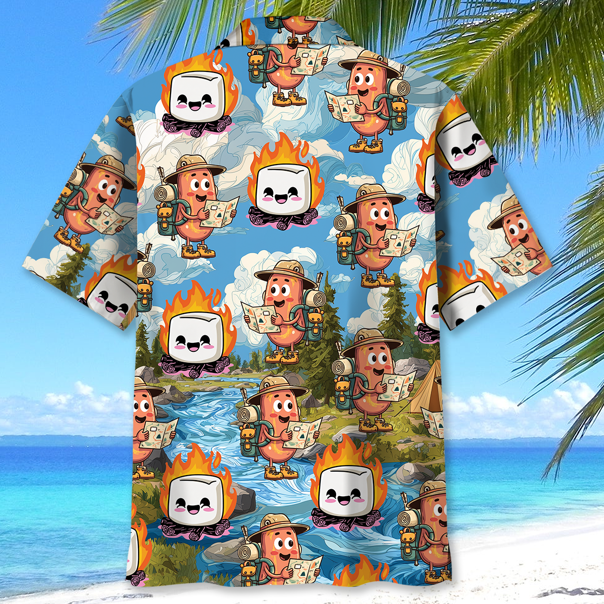 Funny Hotdog Adventure Hawaiian Shirt