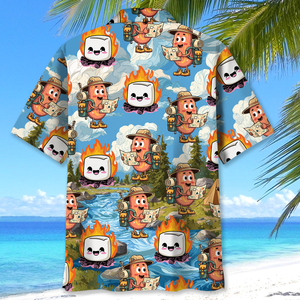 Funny Hotdog Adventure Hawaiian Shirt