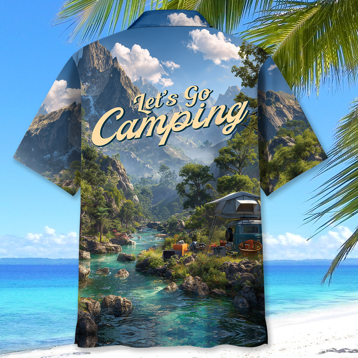 Let's Go Camping Hawaiian Shirt