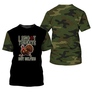 I Shoot Turkeys Not Selfies All Over Print Shirt