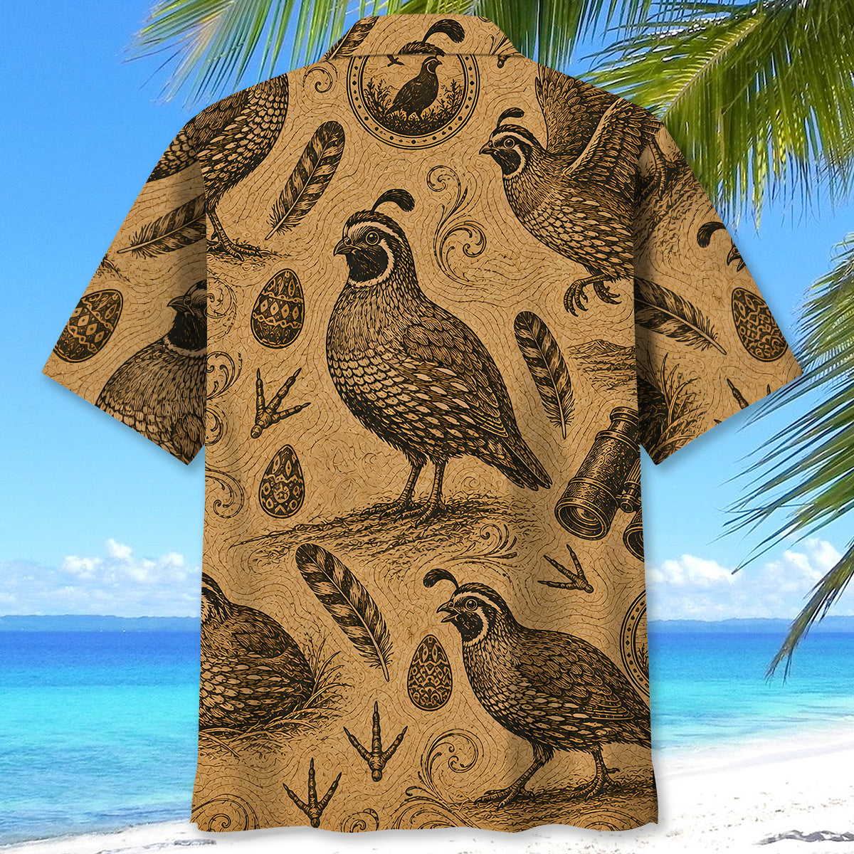 Quail Hunting Vintage Artwork Hawaiian Shirt