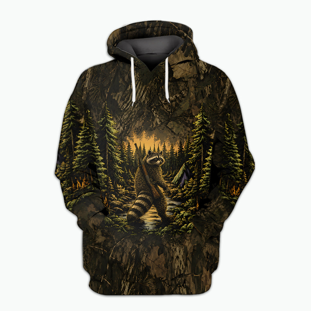Raccoon Camouflage Hunting All Over Print