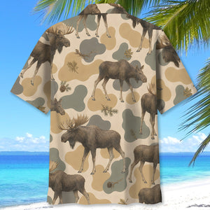 Moose Camouflage Men Polo Shirt