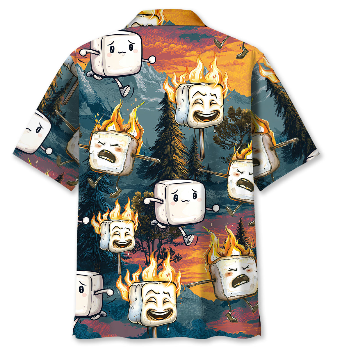 Funny Marshmallow Emotions Hawaiian Shirt