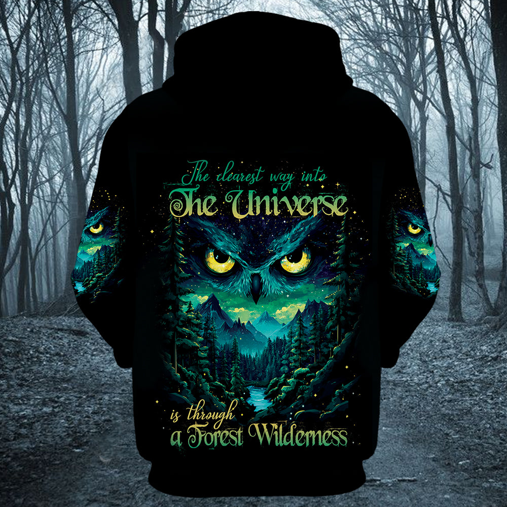 The Clearest Way Into The Universe Is Through A Forest Wilderness Over Print Shirt