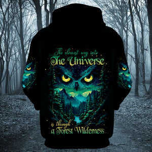 The Clearest Way Into The Universe Is Through A Forest Wilderness Over Print Shirt