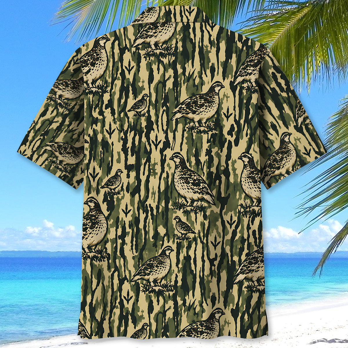 Ptarmigan Stripe Camouflage Hawaiian Shirt