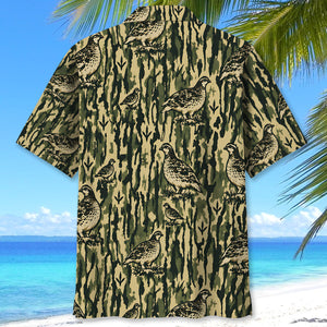 Ptarmigan Stripe Camouflage Hawaiian Shirt