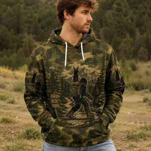 Bigfoot Camouflage Hiking All Over Print Shirt