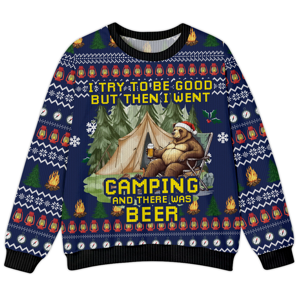 I Went Camping And There Was Beer Ugly Sweater