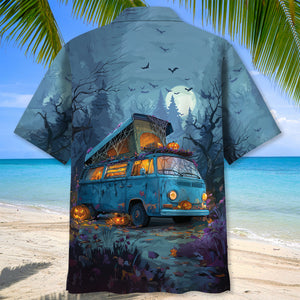 Haunted Camper Van Halloween Hawaiian Shirt