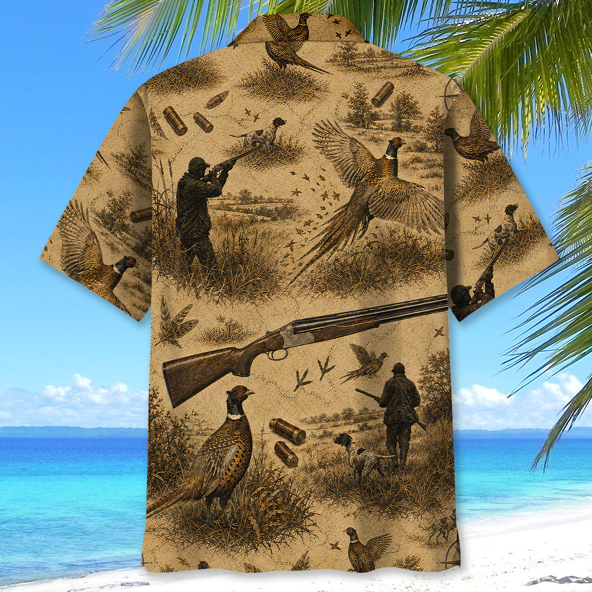 Vintage Pheasant Hunter Heritage Hawaiian Shirt