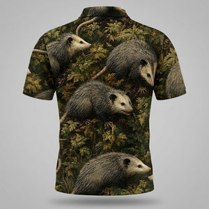Wild Opossum Vintage Pattern Men Polo Shirt