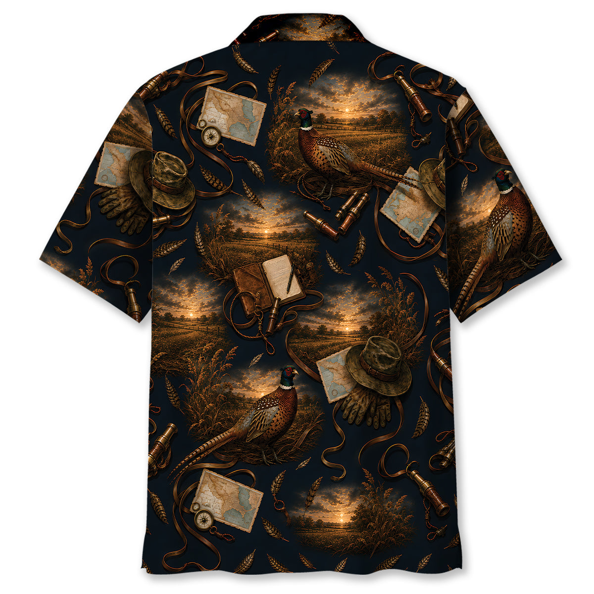 Vintage Pheasant Hunting Field Journal Hawaiian Shirt