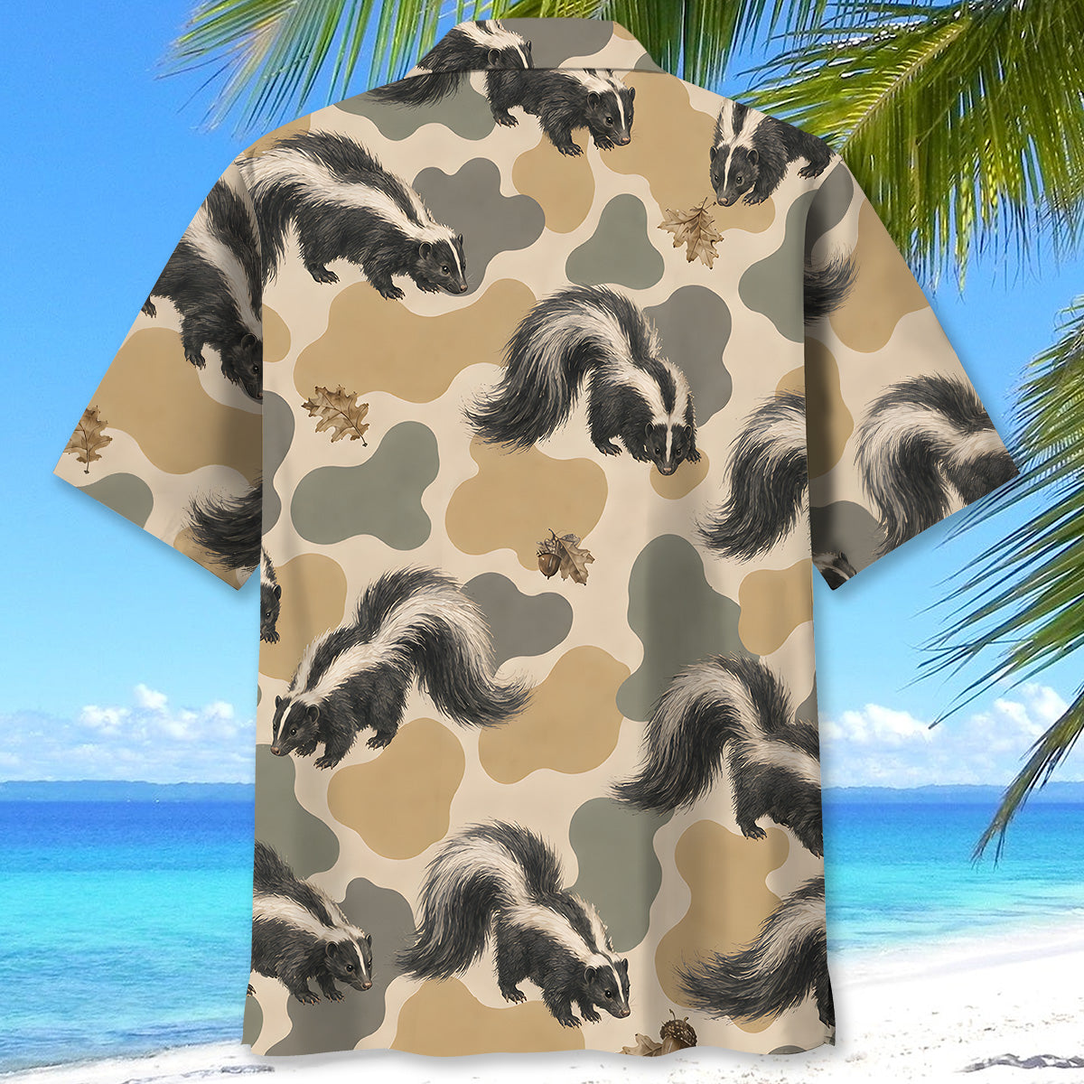 Skunk Camouflage Hawaiian Shirt