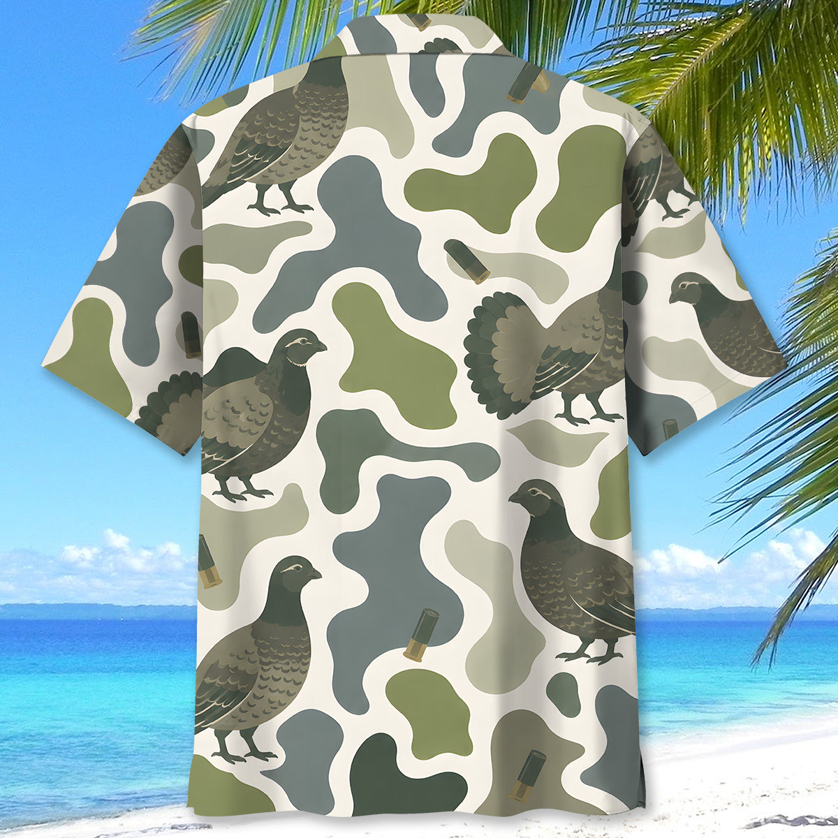 Grouse Camouflage Hunting Funny Pattern Hawaiian Shirt
